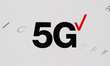5G Verizon logotype showed during the Mobile World Congress (MWC) Barcelona, on June 28,20...