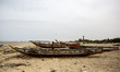 Fishing boats in Gandiol, Senegal on June 26, 2021. 