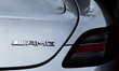 AMG logo is seen on the car during Gran Turismo Polonia in Krakow, Poland on July 2, 2021....