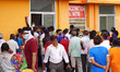 Indian People Waiting to receives the dose of the COVID-19 coronavirus vaccine at a vaccin...