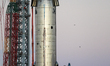 After fully stacking Starship and Super Heavy Booster, resulting in the largest space craf...