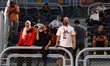 Egyptian fans support for HABIBA HELMY of Team Egypt during the Women's Karate Kumite 68kg...