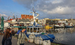 General view of the fishing port is seen in Hel, Poland on 28 August 2021  