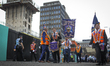 Members of the County Grand Orange Lodge take part in the annual Orange walk parade which...