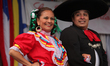 Mexican dancers dressed in traditional attire performs a cultural dance in Toronto, Ontari...