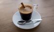A cup of Espresso coffee in Cascais, Portugal on October 11, 2021. 