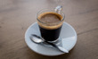 A cup of Espresso coffee in Cascais, Portugal on October 11, 2021. 