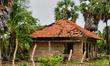 Remains of a house destroyed during the civil war in Mullaitivu, Sri Lanka. This is just o...