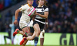   Rhona Lloyd (Les Lionnes Du Stade Bordelais) of Barbarians beats Jakkie Cilliers (Leopar...