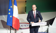 Prime Minister Jean Castex during his speech at the end of the ceremony marking the 80th a...