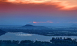 Elavated view of Dal Lake at sunset in Srinagar, Kashmir, India, on June 21, 2010. 