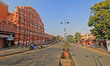 A deserted view near historical Hawa Mahal during the weekend curfew  imposed by the Rajas...