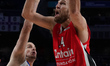Sasha Vezenkov of Olympiacos Piraeus in action the Turkish Airlines EuroLeague Regular Sea...