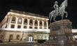 Equestrian Statue von Erzherzog Albrecht in front of Albertina Museum in Vienna, Austria....