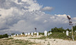 Muslim migrant graveyard near the Greek Turkish borders, a special cemetery made only for...