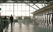 almost empty check in area is seen at Cologne Bonn airport during the strike at several Ge...