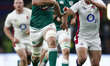 L-R  Caelan Doris of Ireland (Leinster) and Ben Youngs of England during  Guinness six  Na...
