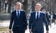 Donald Tusk, Borys Budka (PO) after the government's meeting with opposition politicians,...