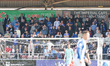Hartlepool United's  fans during the first half of the Sky Bet League 2 match between Nort...