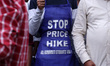 Activists of All Guwahati Students Union and AASU stage a protest over the price hike of L...