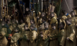 Orthodox christians believers takes part in a Palm Sunday procession, in St Petersburg, Ru...