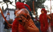 Last day of the bangle month the people of Munshiganj district Bangladesh do a warship of...
