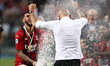 Stefano Pioli (AC Milan) celebrates with Theo Hernandez (AC Milan) after winning the SERIE...