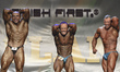 (Left - Right) Darius Martinkus,  Neill Farrell and Ian Byrne, compete for the NABBA Mr Ir...