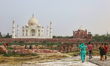 Taj Mahal seen from Mehtab Bagh in Agra, Uttar Pradesh, India, on May 04, 2022. Mehtab Bag...