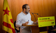 ANTONIO BAÑOS of CUP, a left-wing pro-independence party, during a political conference in...