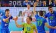 Gold medal match of the Eurovolley 2015 CEV 
between the teams of the France and Slovenia...