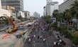 Peoples sport in the main streets of Jakarta during the Car Free Sunday, in Jakarta, Indon...