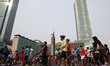 Peoples sport in the main streets of Jakarta during the Car Free Sunday, in Jakarta, Indon...