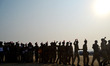 Indian cadets of NCC (National Cadet Corps)  take part in National Mission For Clean Ganga...