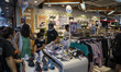A General view showing people inside a shoe store on August 7, 2022 in Hong Kong, China. H...