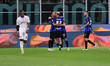 Nicolò Barella of F.C. Internazionale celebrates with his team-mates after scoring his tea...