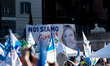 People attend the political meeting organised by the right-wing political alliance (Forza...