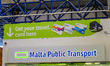 Malta Public Transport ticket selling point on the airport is seen in Valletta, Malta on 2...