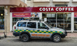 Animal Support Unit off-road car parked in front of Costa Caffee  is seen in Saint Julian'...
