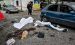 (EDITORS NOTE: Image depicts death) ZAPORIZHZHIA, UKRAINE - SEPTEMBER 30, 2022 - The bodie...