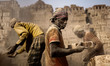 Nov 09, 2015 - Dhaka, Bangladesh - Workers are working in a brickfield where environment i...