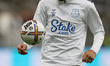 Everton's Conor Coady warms up during the Premier League match between Newcastle United an...