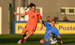 Ruby Grant of England WU23 and Emma Severini of Italy WU23 during the International Friend...