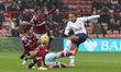 L-R Risa Shimizu! of West Ham United WFC and Drew Spence of Tottenham Hotspur Women during...