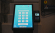 An electronic payment system, ATM is seen in a church in Warsaw, Poland on 25 December, 20...