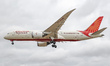 Air India Boeing 787 Dreamliner aircraft as seen on final approach flying for landing at L...