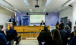 Minister of Health Michalis Hadjipantela speaks during the event, Nicosia, Cyprus, on Jan....