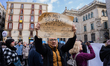 About two hundred people protest for quality public services, in Barcelona, Spain, on Janu...