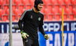 Petr Cech smiling during a training session prior the UEFA Super Cup finale match at Eden...