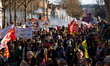 Overview  of the crowd of several thousand demonstrators during  the fifth day of nationwi...